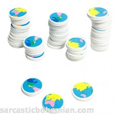 Globe Earth Erasers 48 Pcs Basic School Supplies & Erasers & Pencil Toppers B005DS7GJM